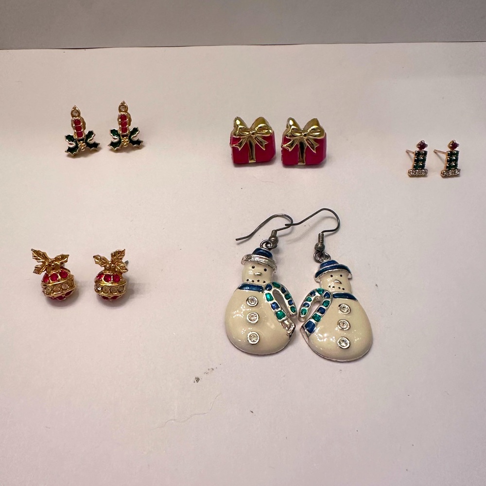 Set of Christmas Earrings